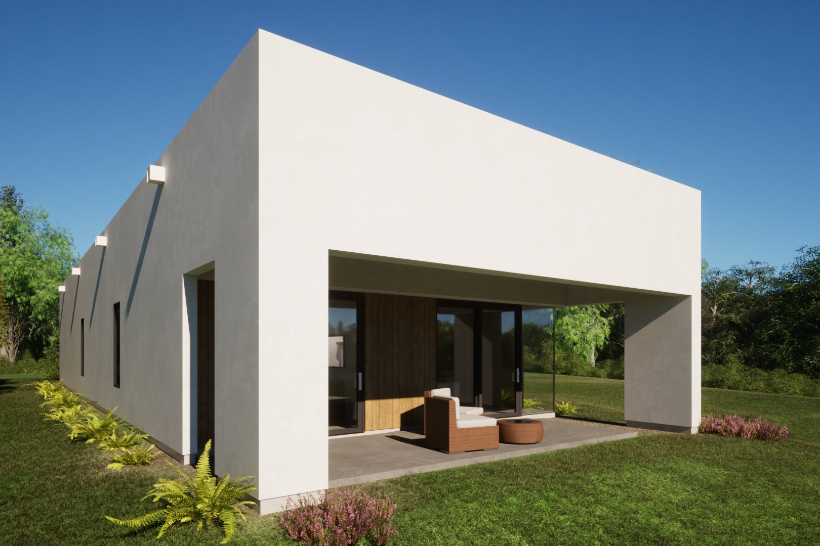 1292 guest casita rear bedroom perspective