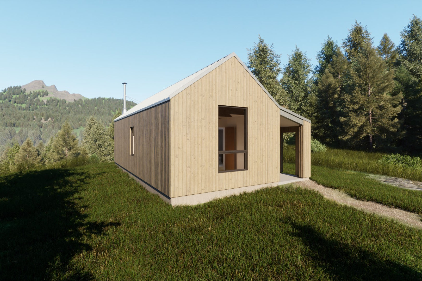 Alabode2310-805 rear exterior perspective looking at right side